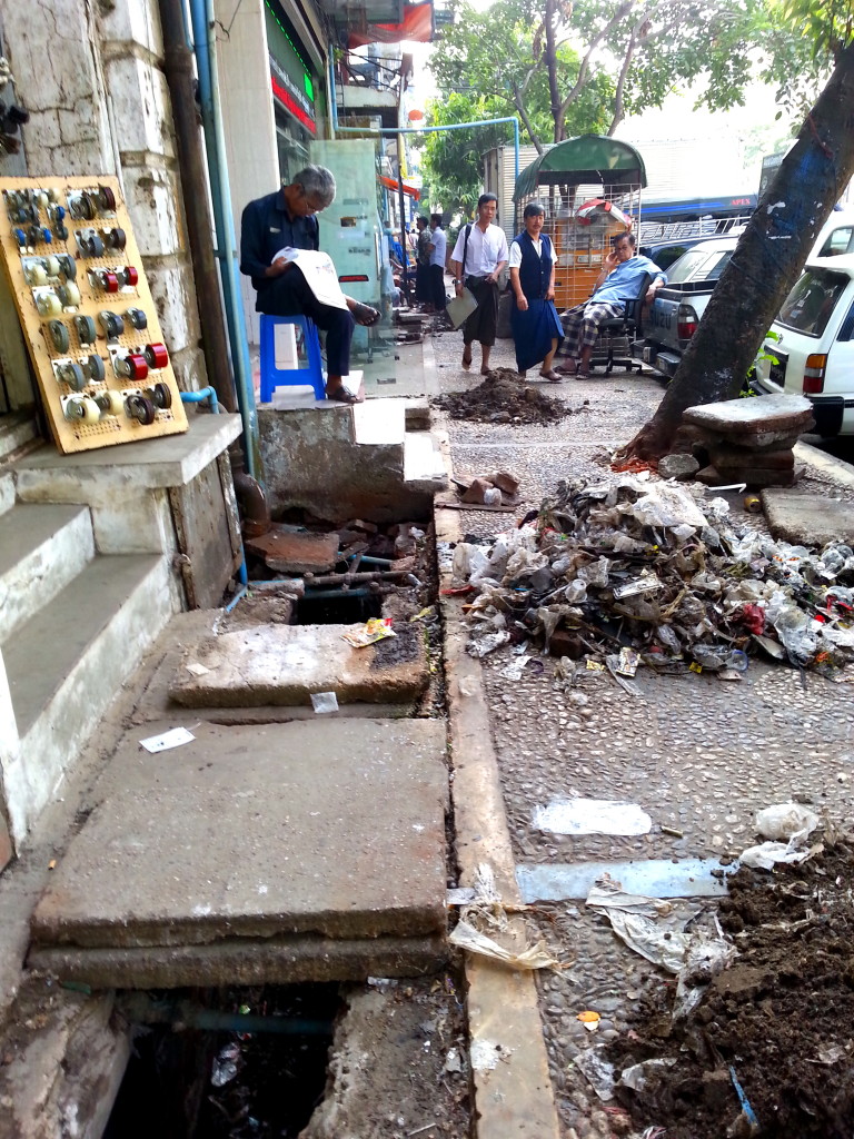 Yangon sewer repair