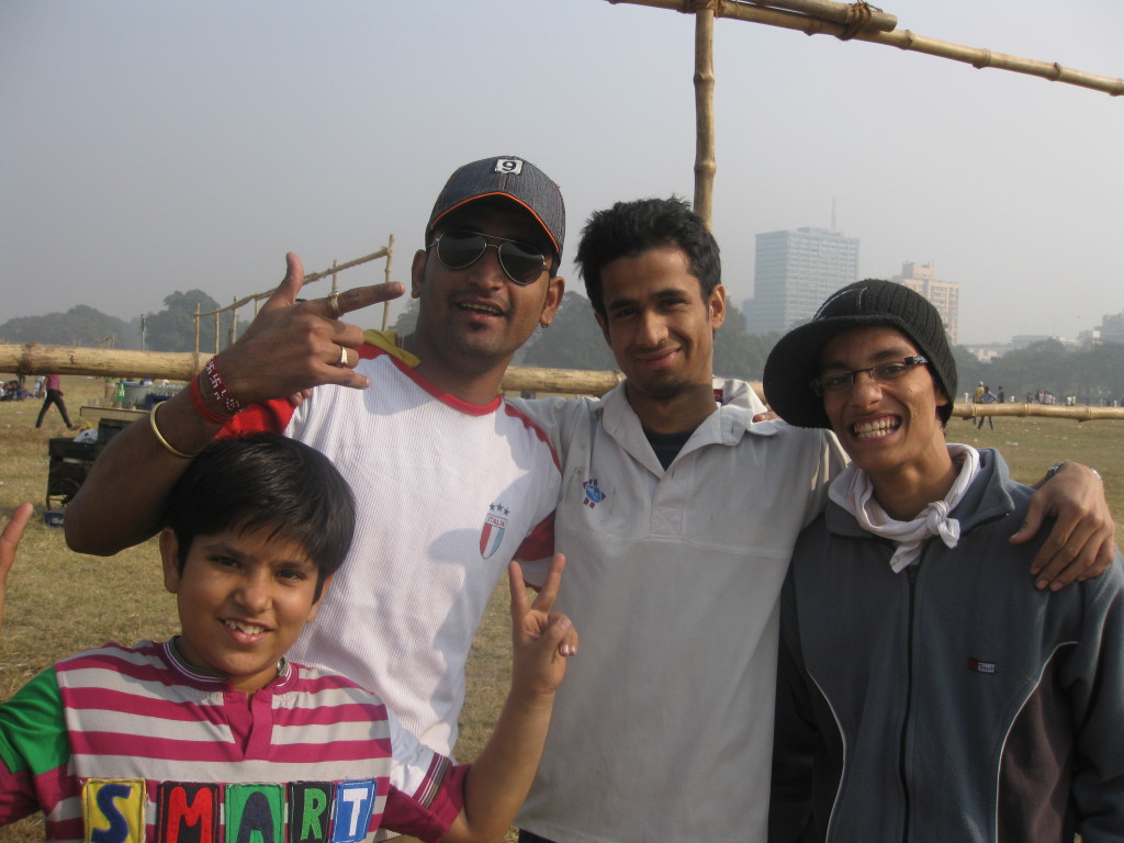 Cricket players in Kolkata