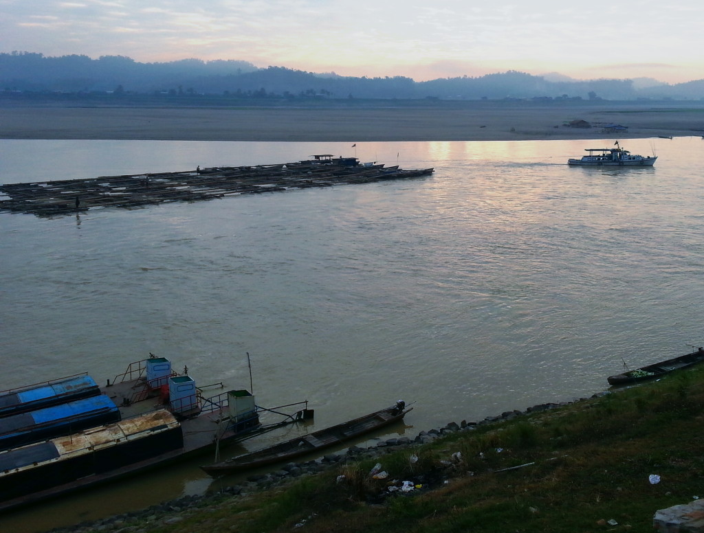 Teak raft. Sometimes a Great Notion: Chindwin River January 2014