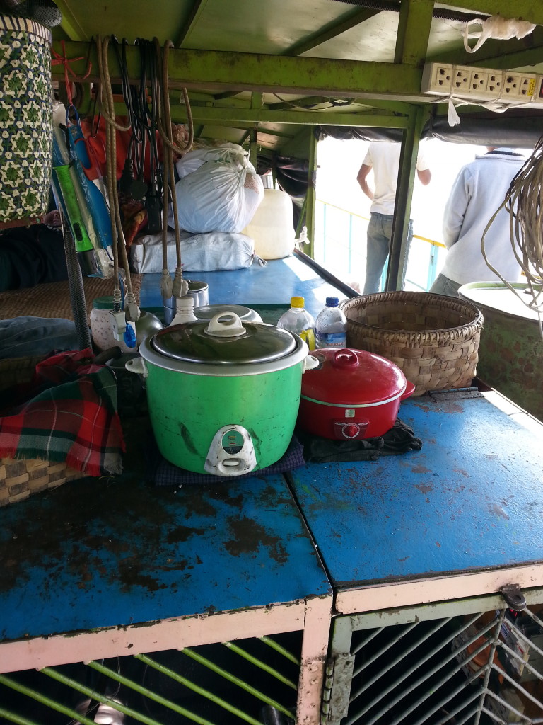 On board, you could buy from the kitchen (this photo) or from midriver or shore food vendors.