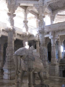jain temple with some light