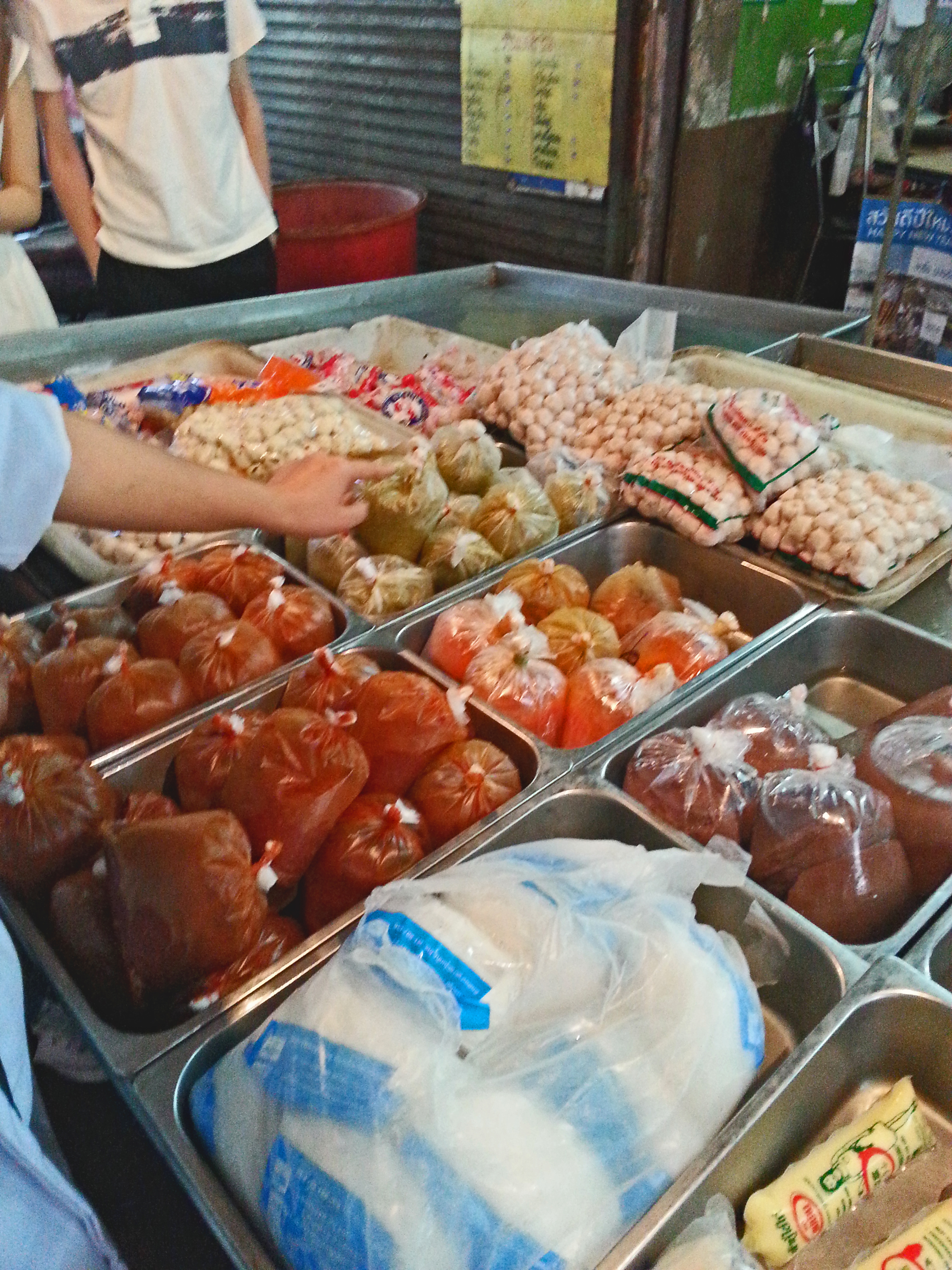 Bags of Blood in Bangkok Market